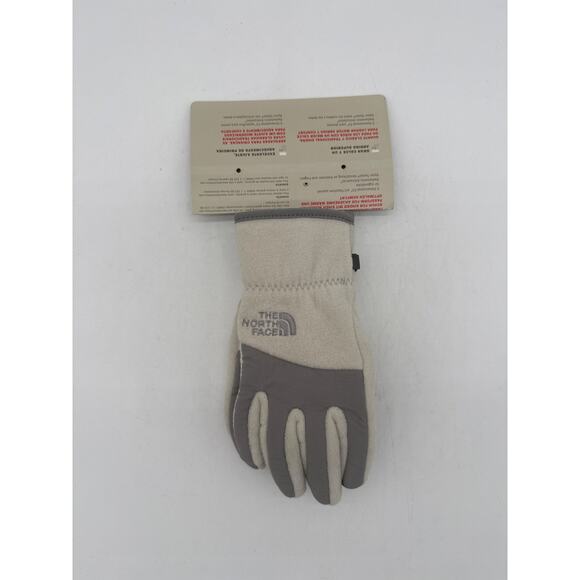 Youth North Face E Tip Gloves Size Small White Gray NWT - Picture 1 of 4